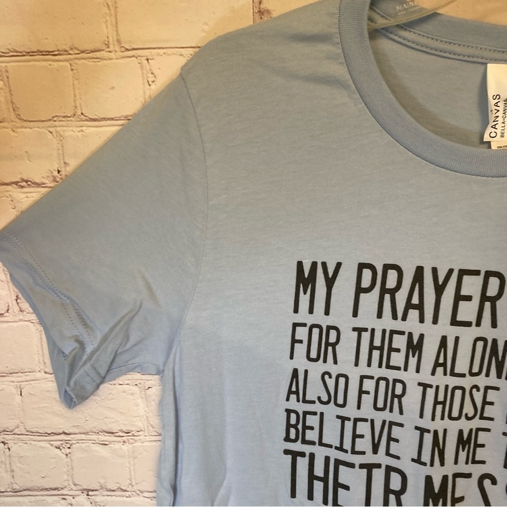 NEW oversized light blue tee with Bible Verse, variety of sizes - Picture 8 of 9